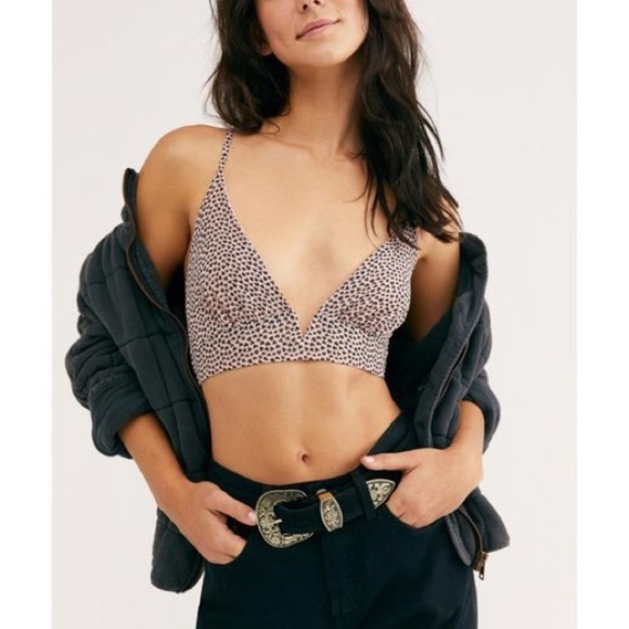 Free People Casie Soft Bra Nude Combo Heart NWT extra small - Picture 1 of 16